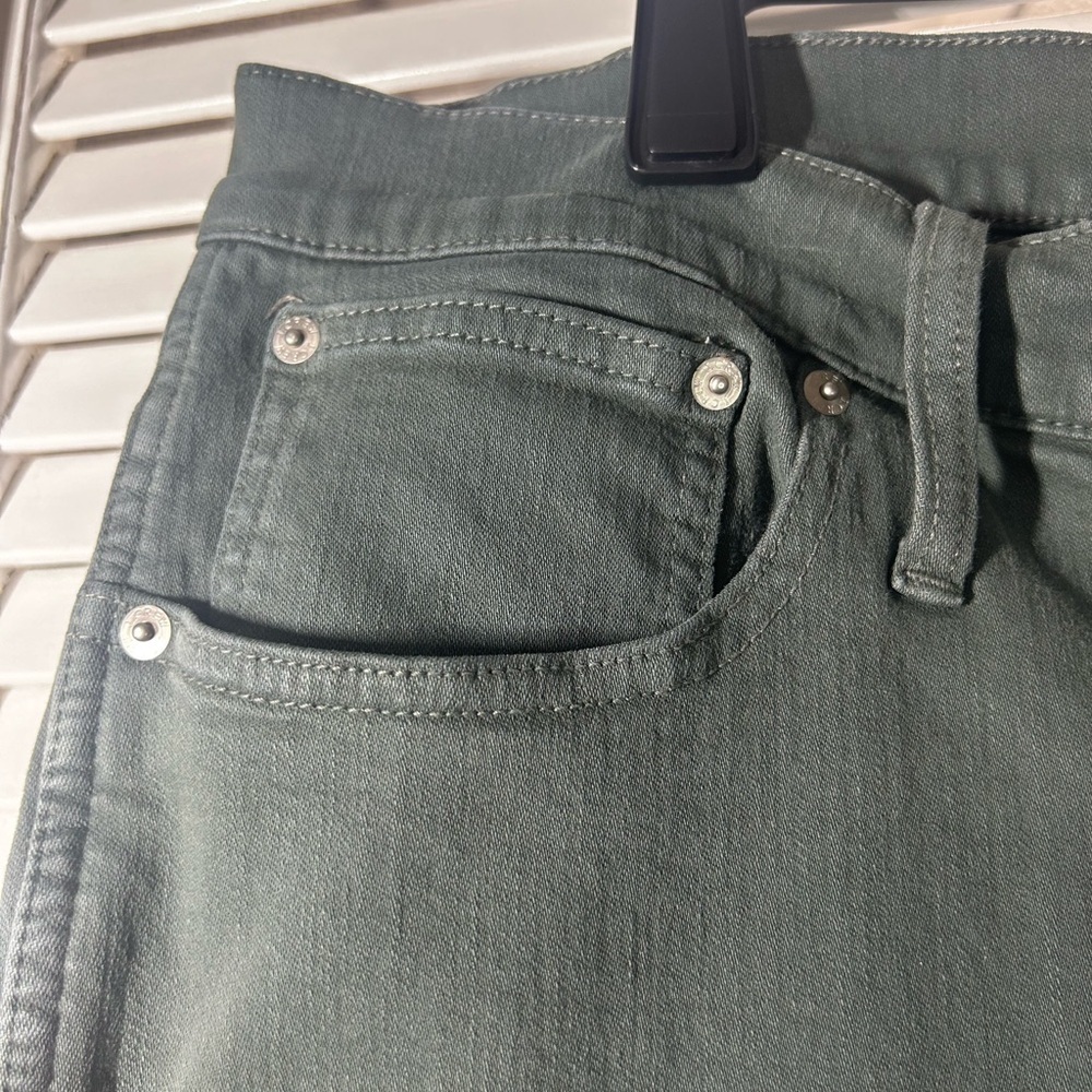 J.Crew Vintage Straight Jeans in Garment Fall Green Dyed Denim Womens Size 35 - Picture 7 of 16